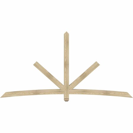 Ekena Millwork Alberta Rough Sawn Timber Gable Bracket, Douglas Fir, 108"W x 54"H x 4"D x 4"F, 12/12 Pitch GBW108X54X0404ALB00RDF